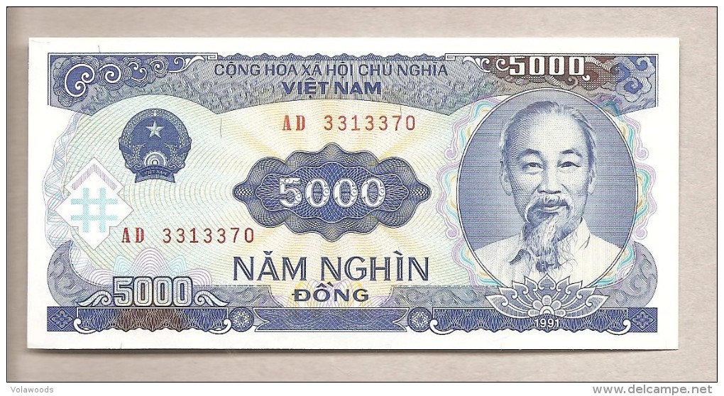 Vietnam - Banconota Non Circolata Da 5.000 Dong - 1991 - Vietnam