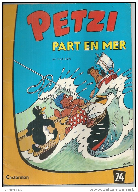 PETZI "  PART EN MER " -  HANSEN  -  CASTERMAN - Petzi