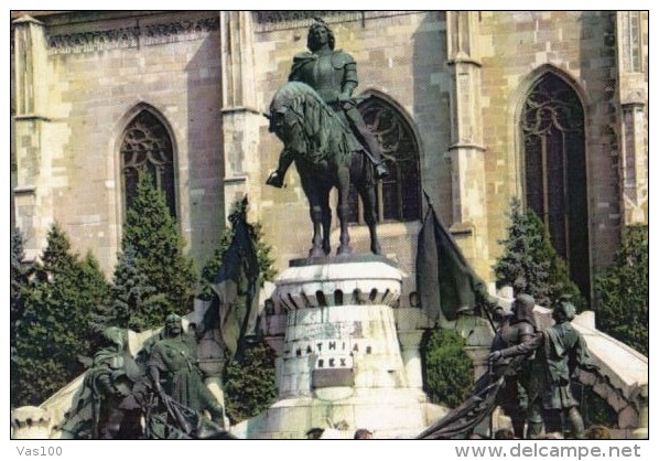 CPA CLUJ NAPOCA- KING MATTHIAS CORVIN MONUMENT - Roumanie