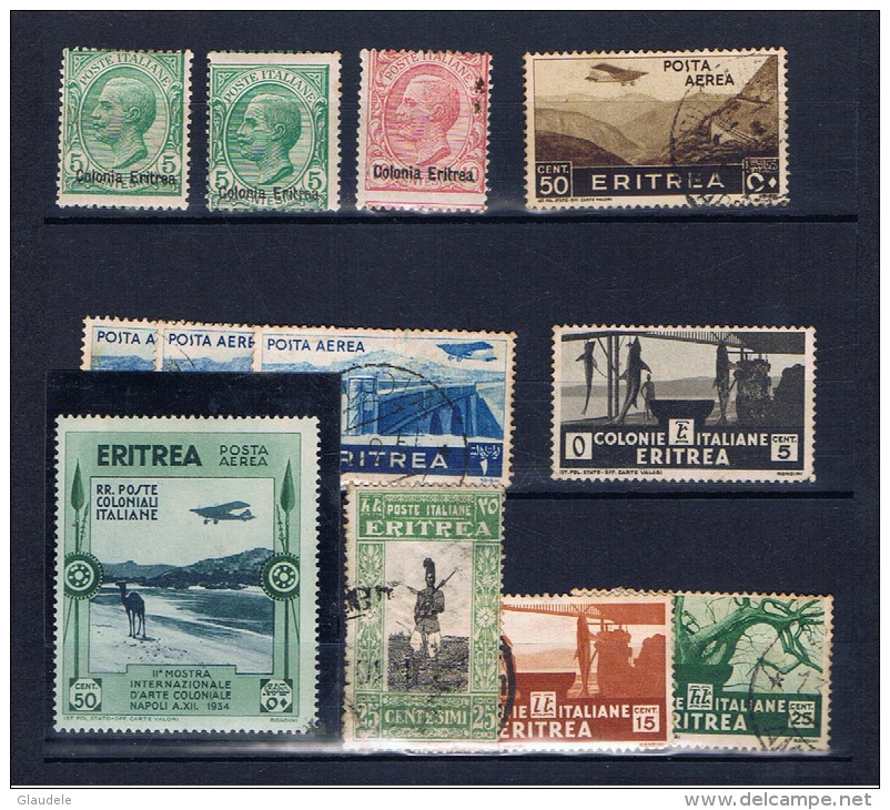 Italie:erythrée.12 Timbres - Eritrea