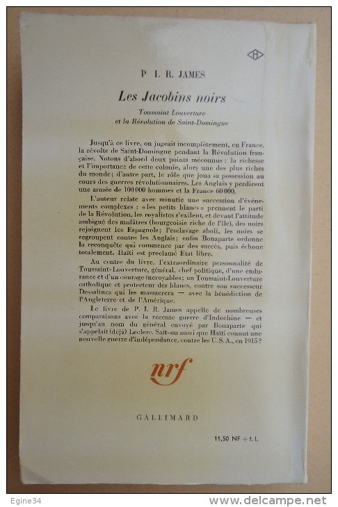 P.I.R. James - Les Jacobins Noirs - Toussaint Louverture Et La Révolution De Saint-Domingue - Historia