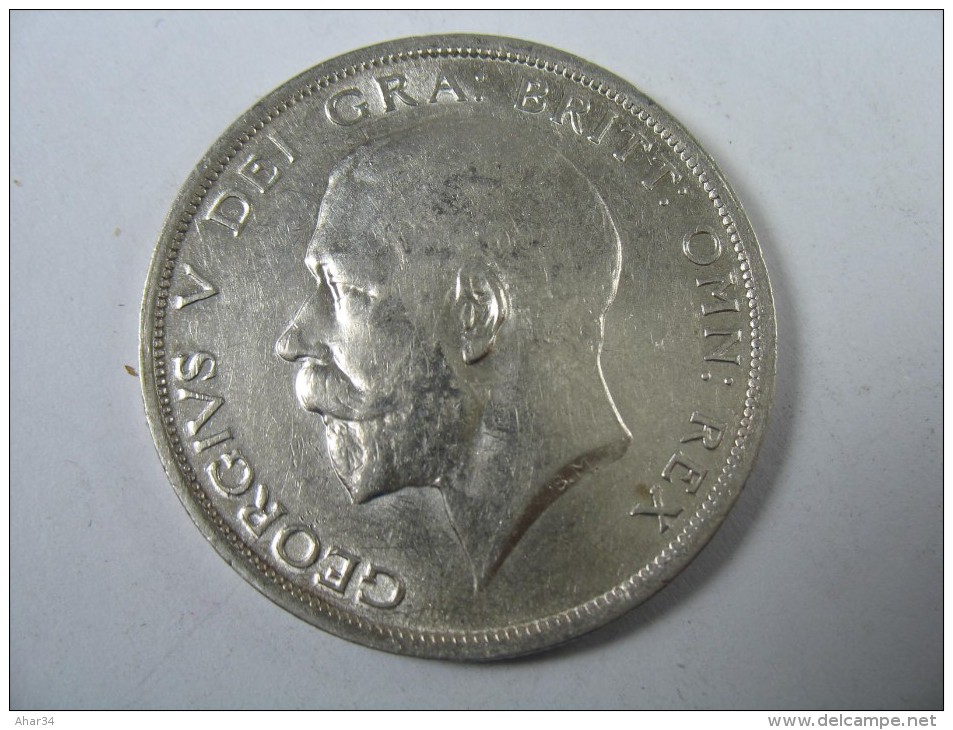 UK GREAT BRITAIN ENGLAND HALF CROWN  1916    SILVER COIN HIGH GRADE  KING GEORGE V LOT 9 NUM 4 - K. 1/2 Crown