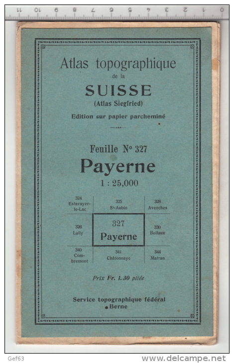 Atlas Topographique De La Suisse  - Payerne - Topographische Kaarten