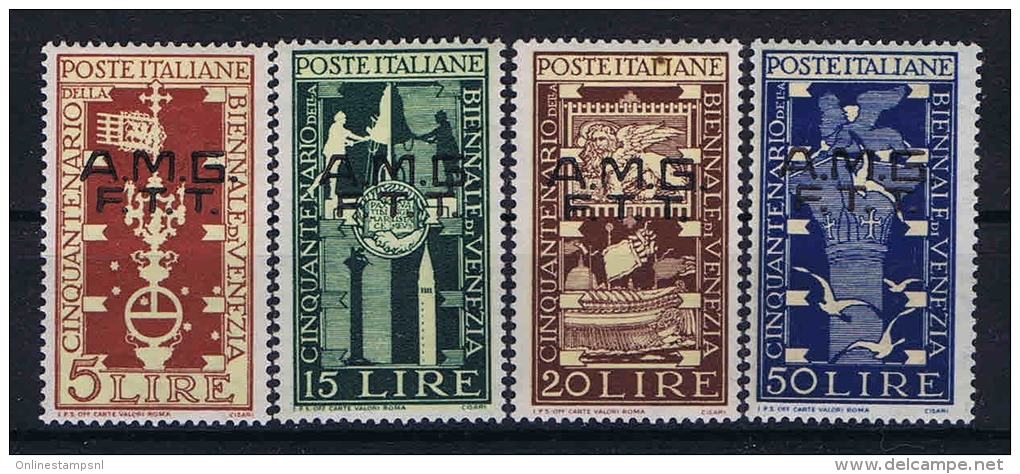 Italy AMG FTT, Sa 33-38 , Mi 59-62 MH/*, - Mint/hinged