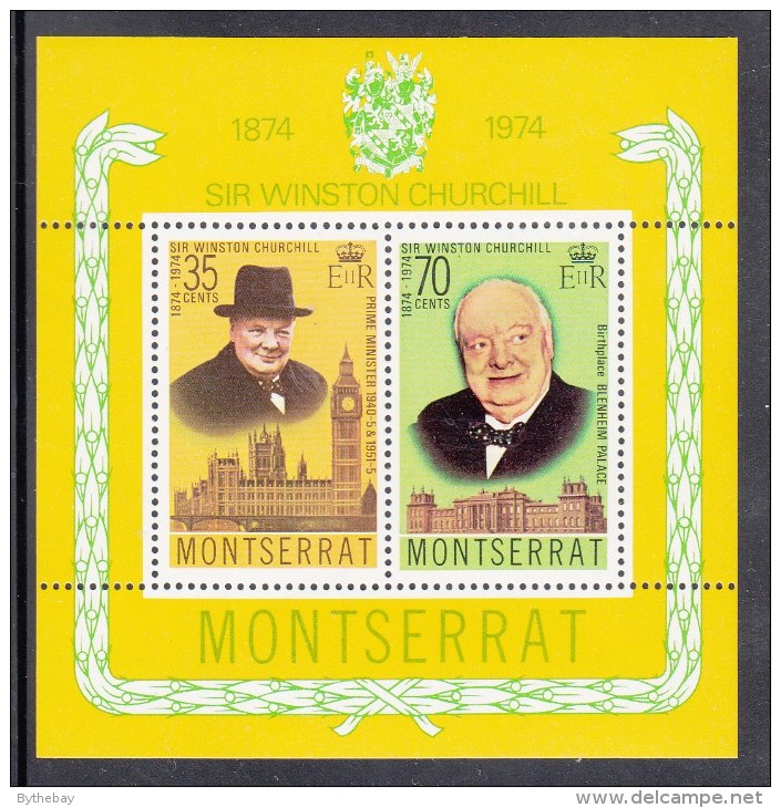 Montserrat MNH Scott #313a Souvenir Sheet Of 2 Sir Winston Churchill - Montserrat