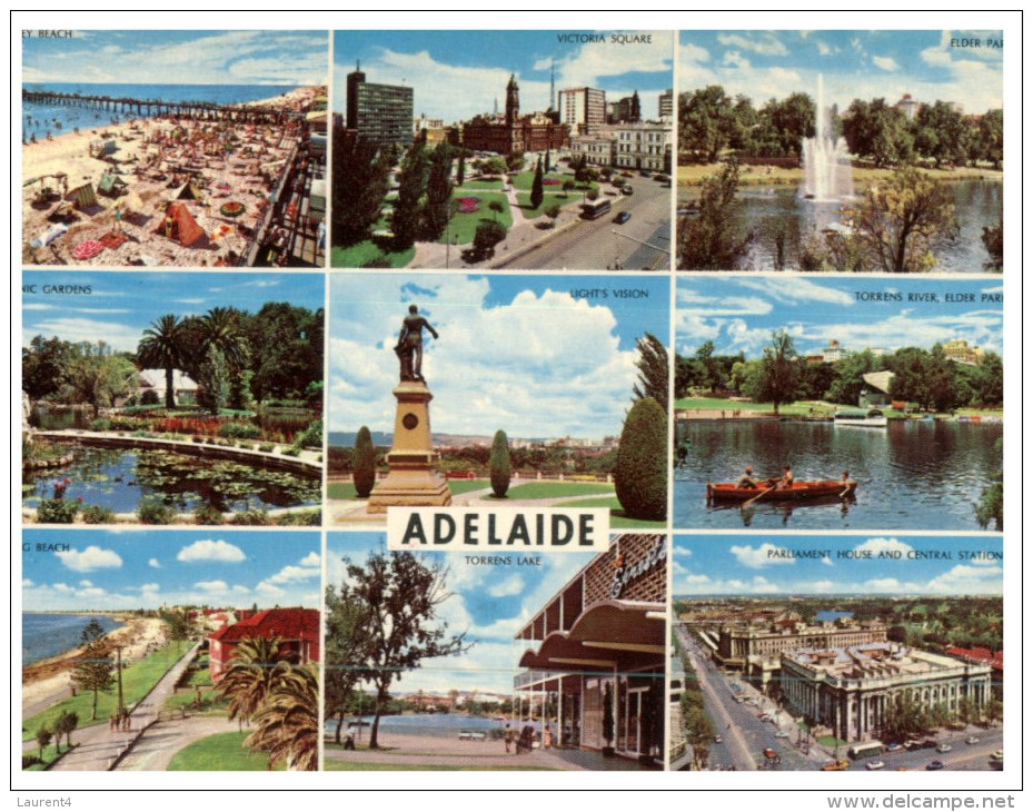 (PH 800) Postcard - Australia - SA - Adelaide 9 Views - Adelaide