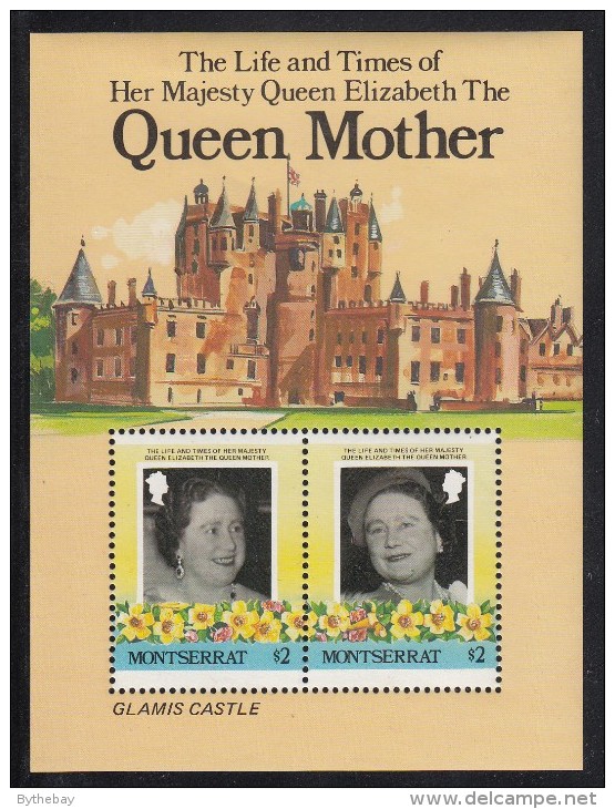 Montserrat MNH Scott #562 Souvenir Sheet Of 2 $2 Queen Mother - 85th Birthday - Montserrat