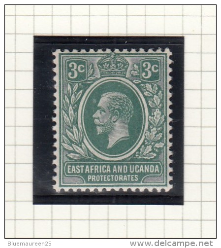 King George V - 1912 - Protettorati De Africa Orientale E Uganda