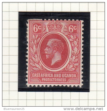 King George V - 1912 - Protettorati De Africa Orientale E Uganda