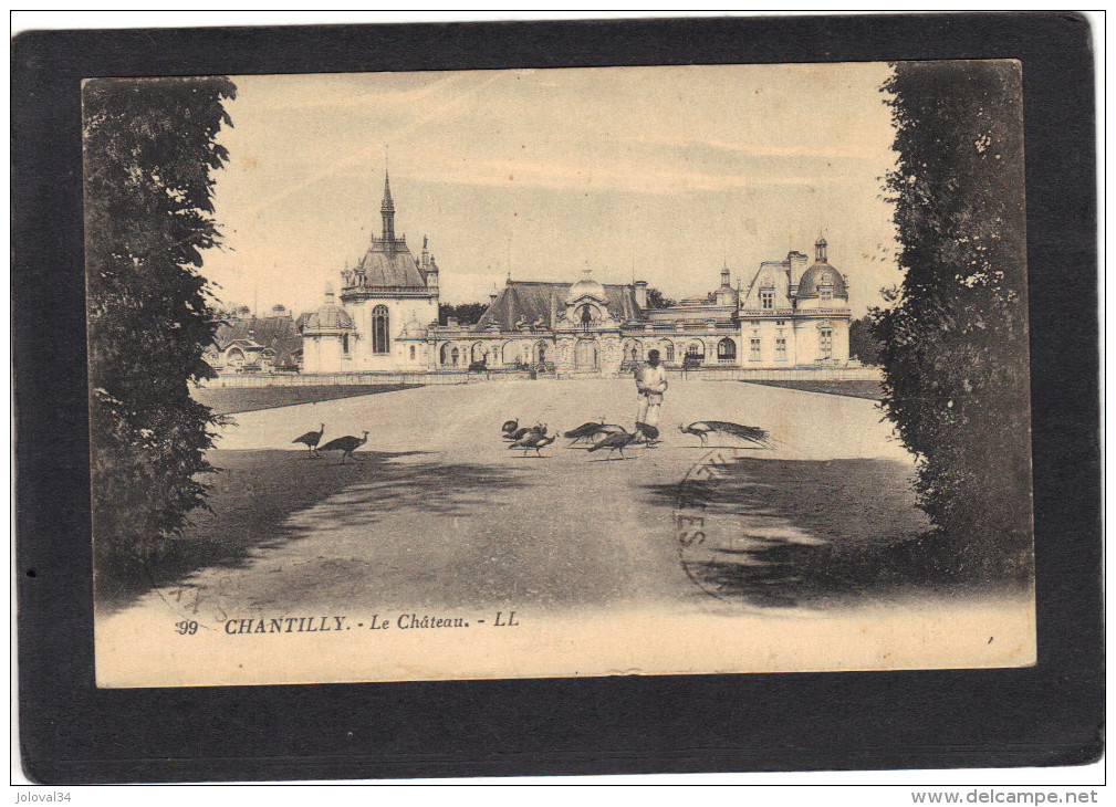 Yvert 159 Semeuse Cachet  Chantilly Gare 1924 Sur Carte Postale - Poste Ferroviaire