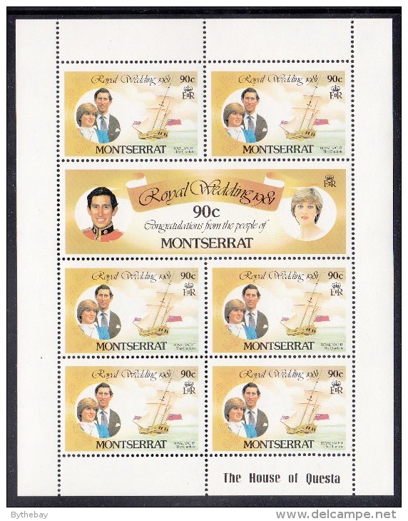 Montserrat MNH Scott #465-#470 Set Of 3 Sheets Of 7 Prince Charles, Lady Diana - Royal Wedding - Montserrat