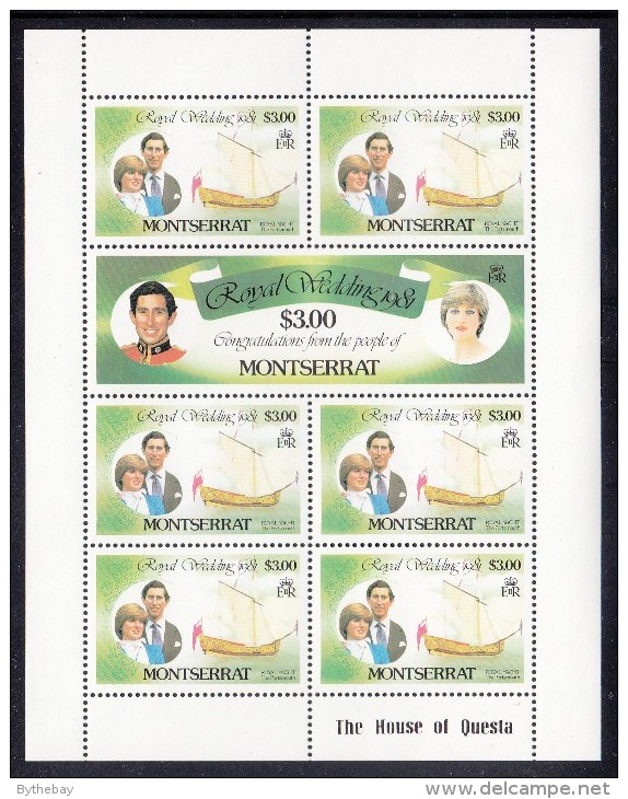 Montserrat MNH Scott #465-#470 Set Of 3 Sheets Of 7 Prince Charles, Lady Diana - Royal Wedding - Montserrat