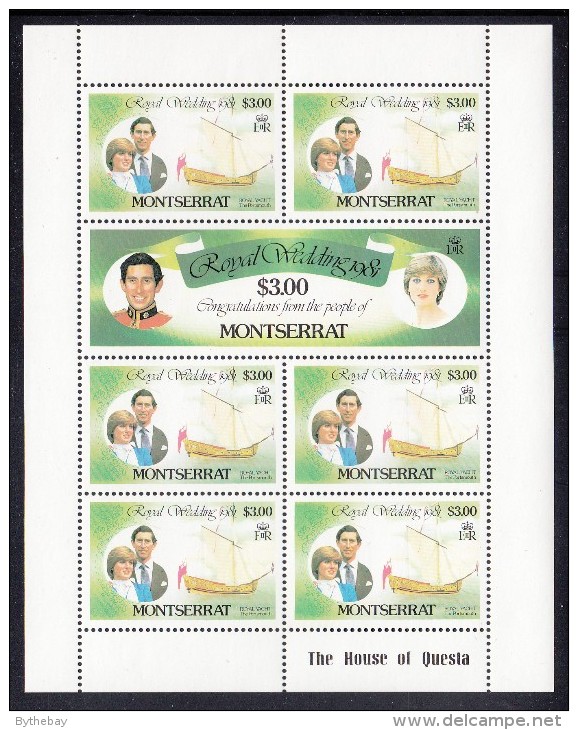 Montserrat MNH Scott #465-#470 Set Of 3 Sheets Of 7 Prince Charles, Lady Diana - Royal Wedding - Familles Royales