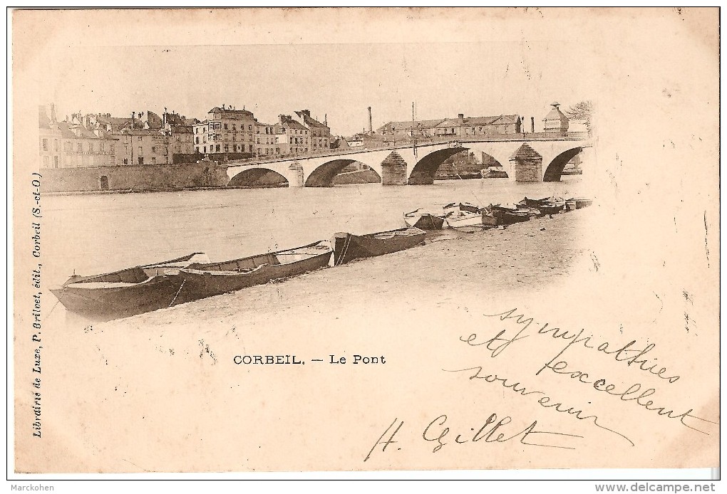 Corbeil (91) : Le Pont - CPA Précurseurs1902 - Corbeil Essonnes