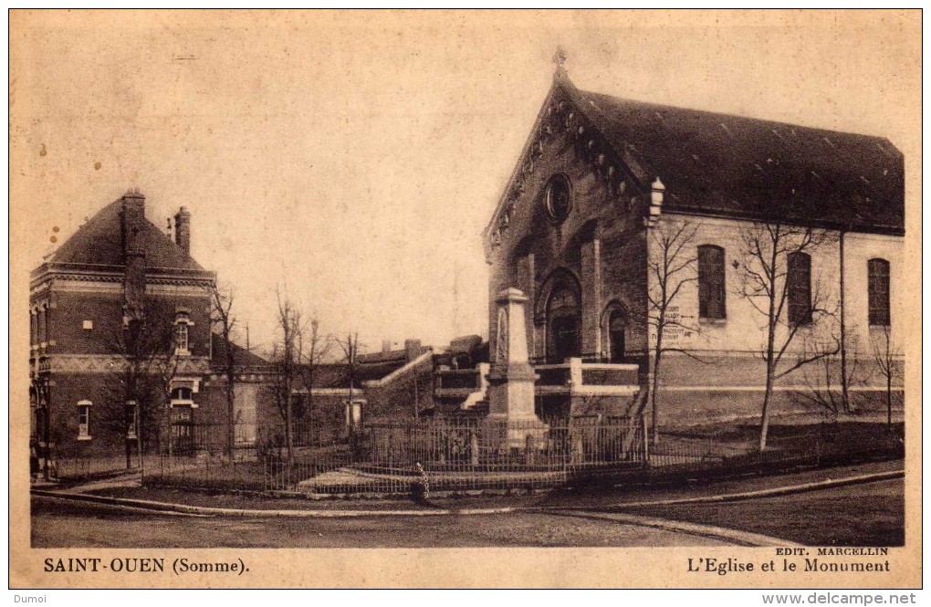 SAINT OUEN  (Somme)  -  L´ Eglise Et Le Monument - Saint Ouen