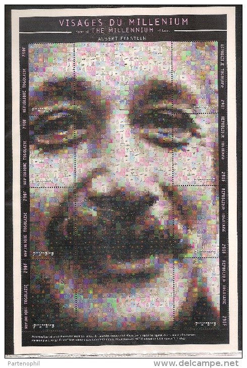 ** TOGO A. EINSTEIN  THE MILLENNIUM  SHEET MNH - Albert Einstein