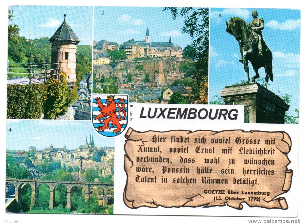 CP, LUXEMBOURG, LUXEMBOURG - Ville, Multivues, Voyagé En 1986 - Luxembourg - Ville