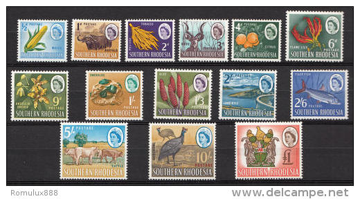 SOUTHERN RHODESIA SG92-105/SACC94-107 1964 DEFINITIVE COMPLETE SET OF 14 MNH - Unused Stamps