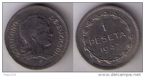 ESPAÑA 1937 - 1 PESETA GOBIERNO DE EUZKADI - 1 Peseta