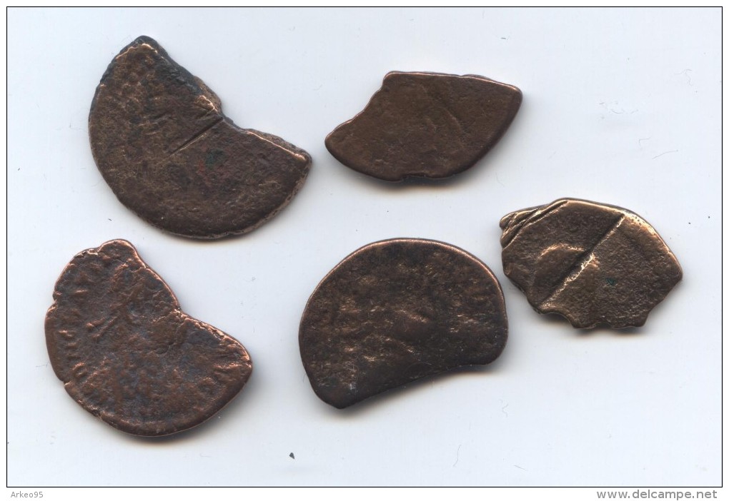 Lot De 5 Monnaies Romaines, Byzantines à Identifier - Lots