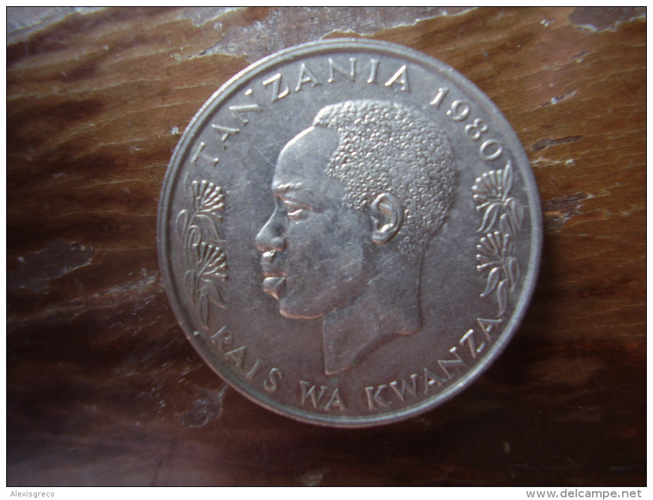 TANZANIA 1980 ONE SHILLING NYERERE Copper-Nickel  UNCIRCULATED COIN. - Tanzania