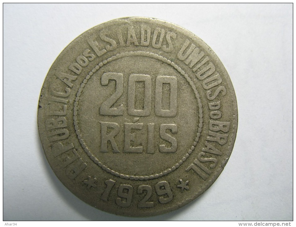 BRAZIL BRASIL 200 REIS 1929 - Brésil