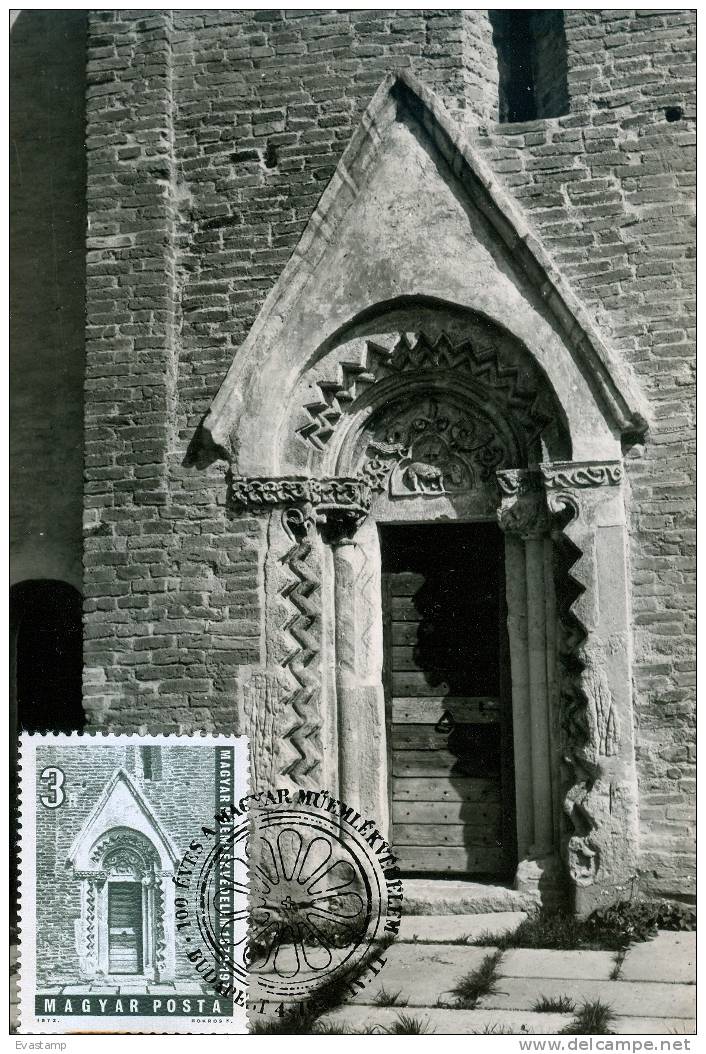 HUNGARY - 1972.Maximum Card - Protection Of Historic Monuments-13th Cent.Church - Tarjetas – Máximo