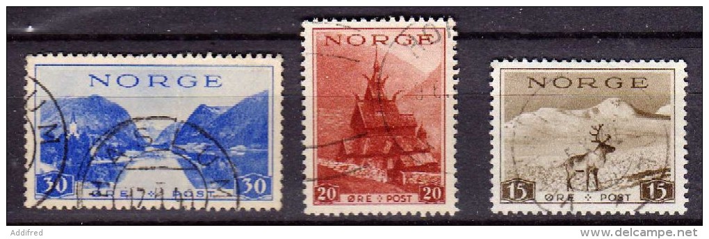 Norvège Y&t N° 190.191.192. - Used Stamps