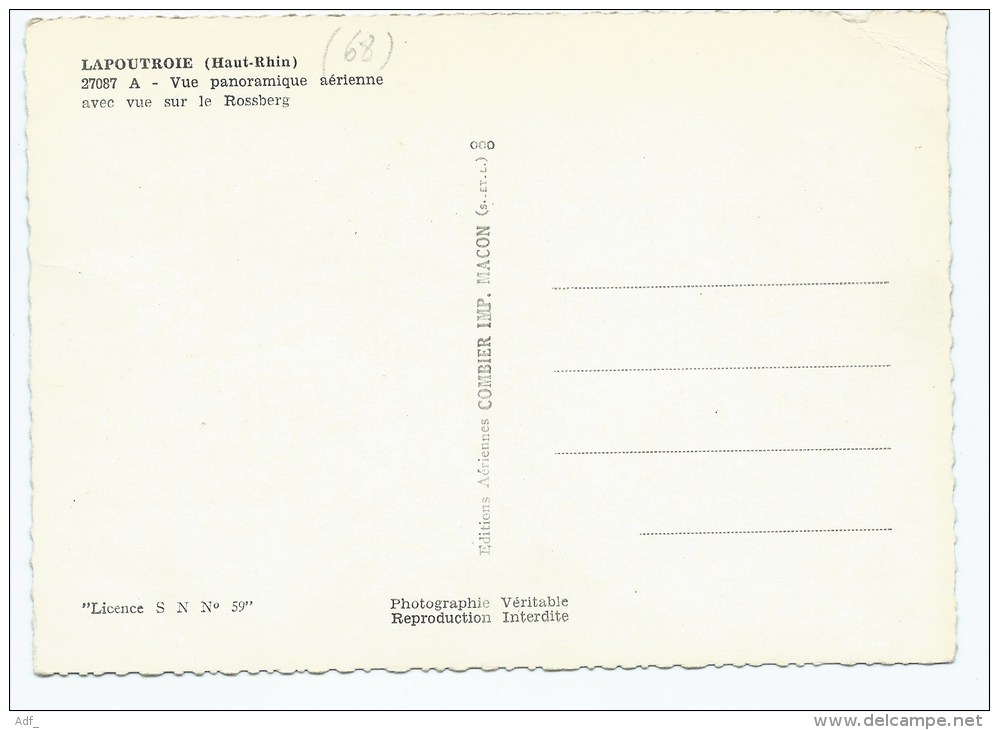 Van@ CPSM COLORISEE LAPOUTROIE, HAUT RHIN 68 - Lapoutroie