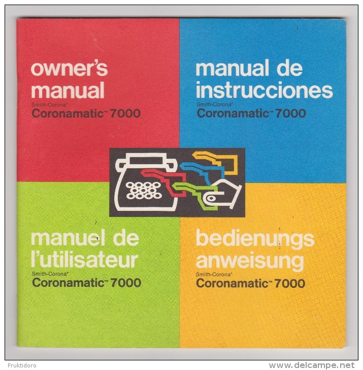 LE Owner's Manual About The Typewritter Coronamatic 7000 - Enciclopedie