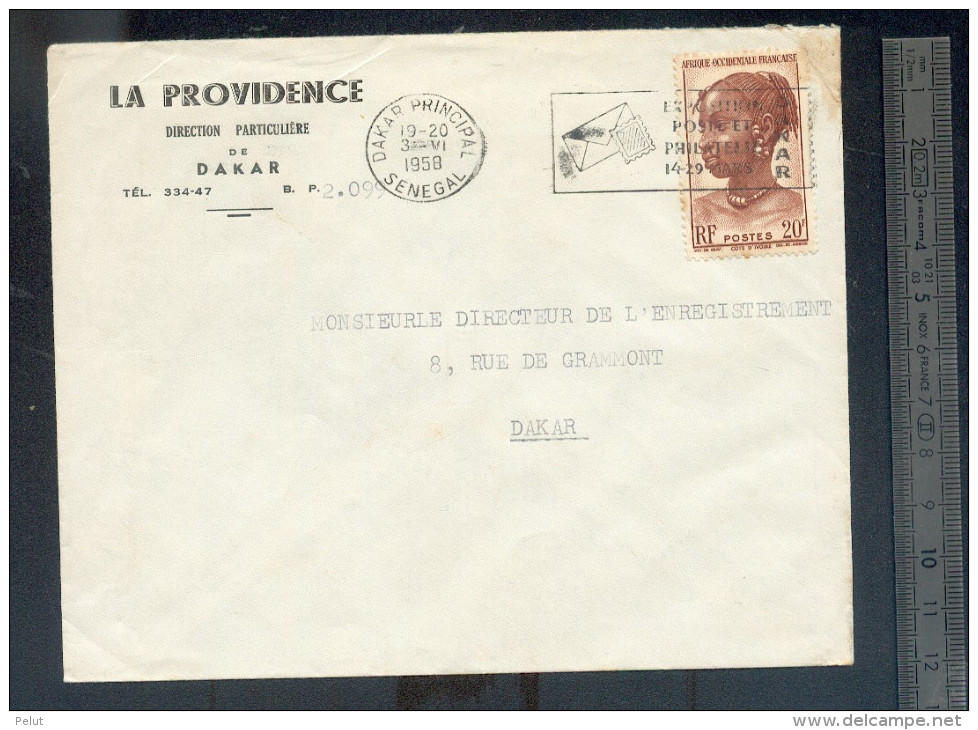 Enveloppe Sénégal Dakar 1958 LA PROVIDENCE - Lettres & Documents