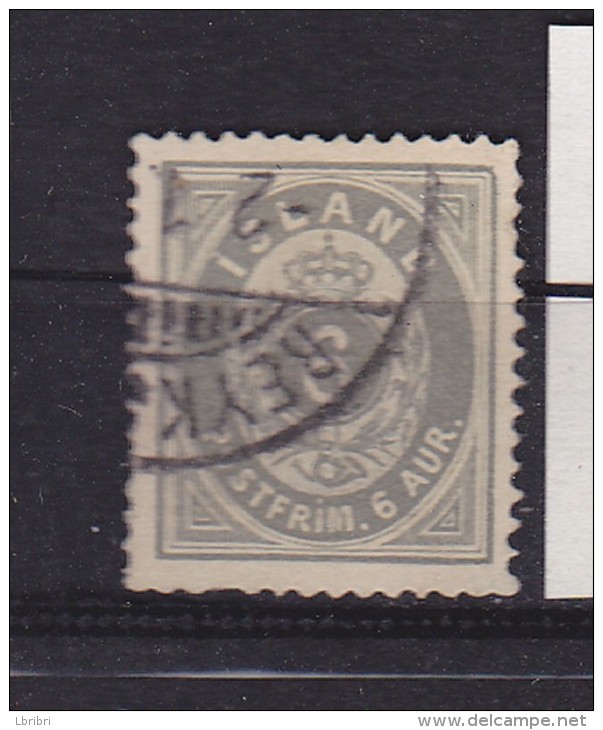 ISLANDE N° 7 6a GRIS DEPENDANCE DANOISE VALEUR EN AUR - Used Stamps