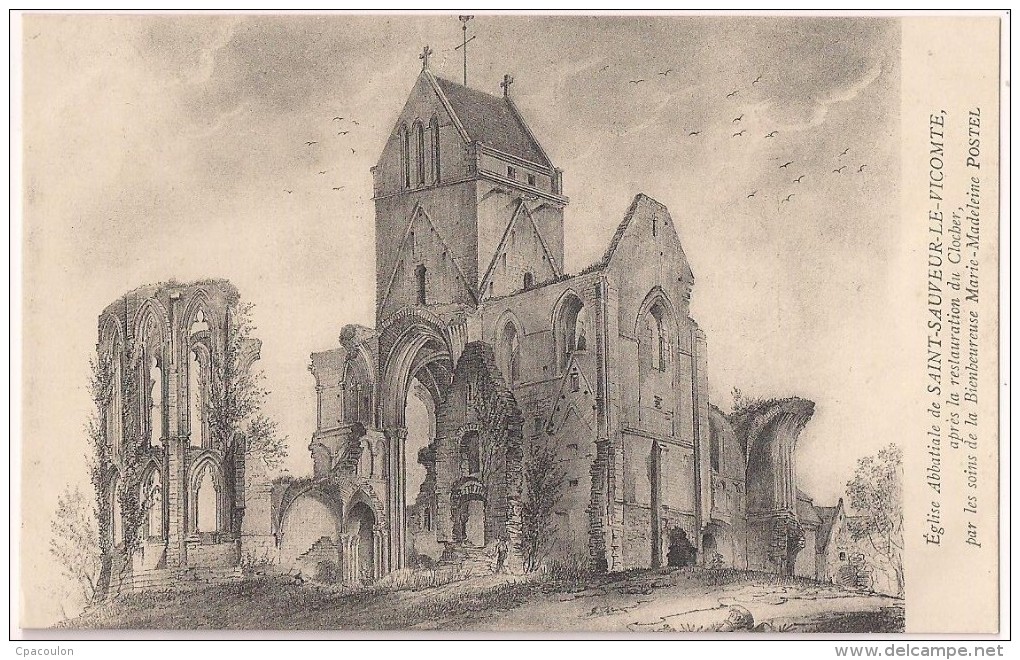 Eglise Abbatiale De SAINT-SAUVEUR-le-VICOMTE Après La Restauration Du Clocher - Etat NEUF [5051/S50] - Saint Sauveur Le Vicomte
