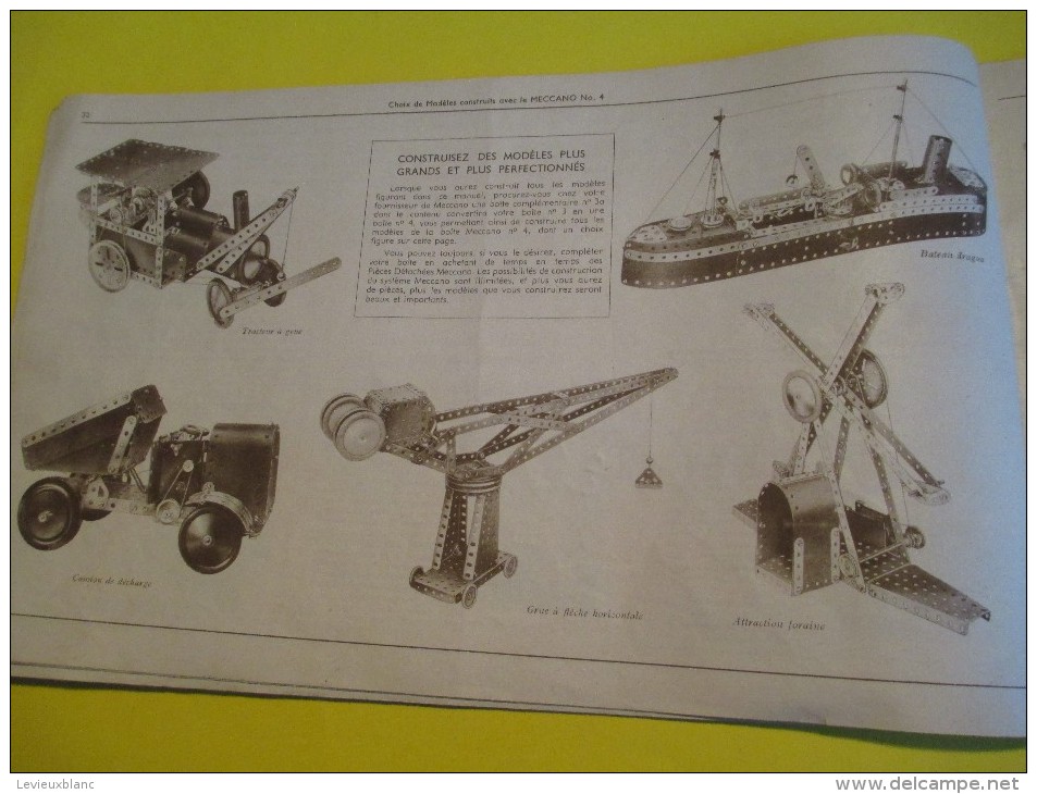 Manuel d´Instruction/ MECCANO-Paris / La Mécanique en miniature/N°3/Bobigny /1952  JE96