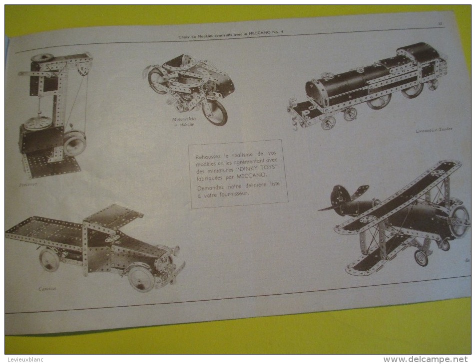 Manuel d´Instruction/ MECCANO-Paris / La Mécanique en miniature/N°3/Bobigny /1952  JE96