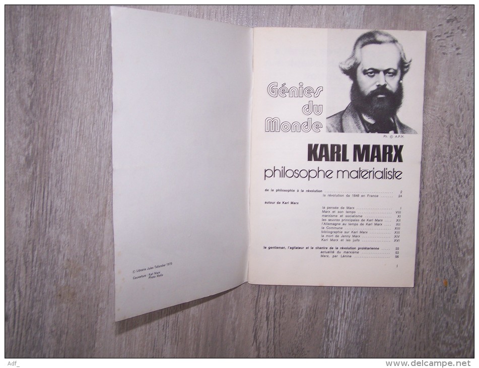 H@ LIVRET SUR LA VIE DE KARL MARX AVEC IMAGES A COLLER, COLLECTION GENIES DU MONDE - Histoire