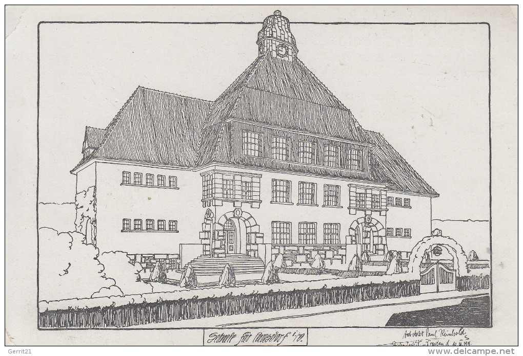0-9800 REICHENBACH - CUNSTORF, Schule, Entwurf Architekt Paul Reinhold - Reichenbach I. Vogtl.