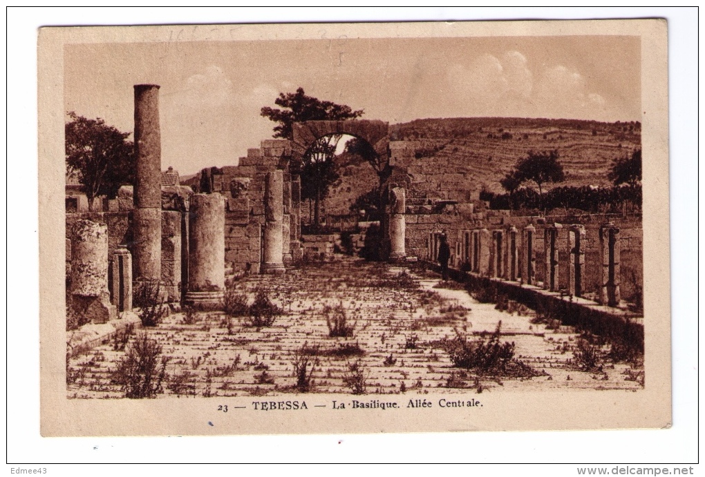 CPSM Algérie, Tébessa, Basilique, Allée Centrale, Phot. Albert, Alger - Tebessa