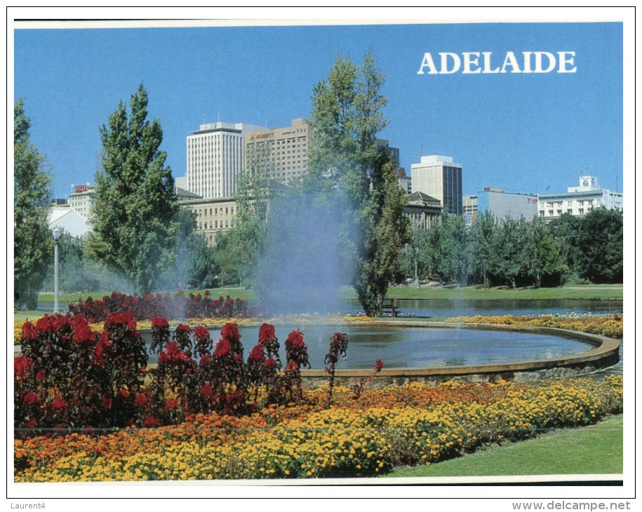 (PH 536) Australia - SA - Adelaide Fountain In Park - Adelaide