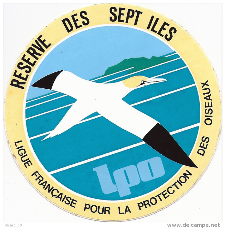 Autocollant, Stickers, Réserve Des Sept Iles, Ligue Française Pour La Protection Des Oiseaux - Autocollants