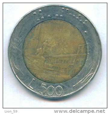 F3120 / - 500 Lire  - 1987  - Italia Italy Italie Italien Italie - Coins Munzen Monnaies Monete - 500 Liras