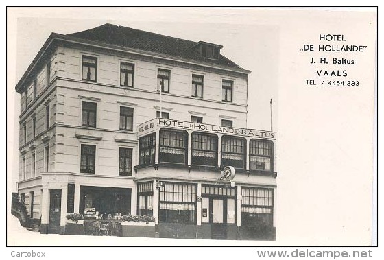 Vaals, Hotel "De Hollande" J.H.Baltus,  2 X Scan  (fotokaart) - Vaals