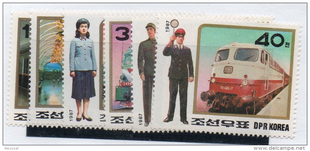 Serie Trenes  Nº 1917/22  De Corea Del Norte - Trains