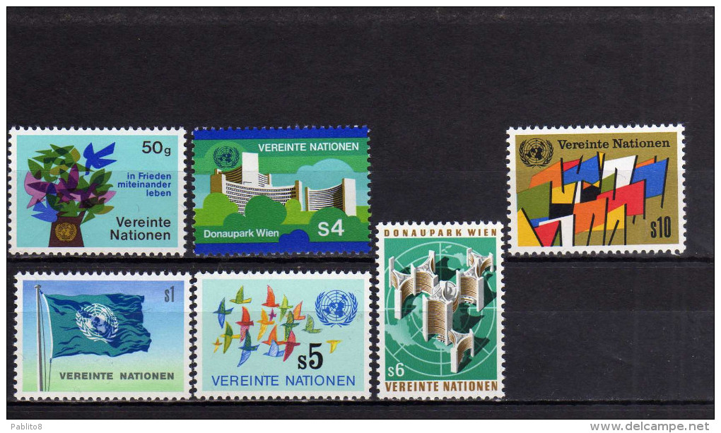 UNITED NATIONS AUSTRIA VIENNA WIEN - ONU - UN - UNO 1979 COMPLETE FIRST SET PRIMA SERIE COMPLETA MNH - Ungebraucht