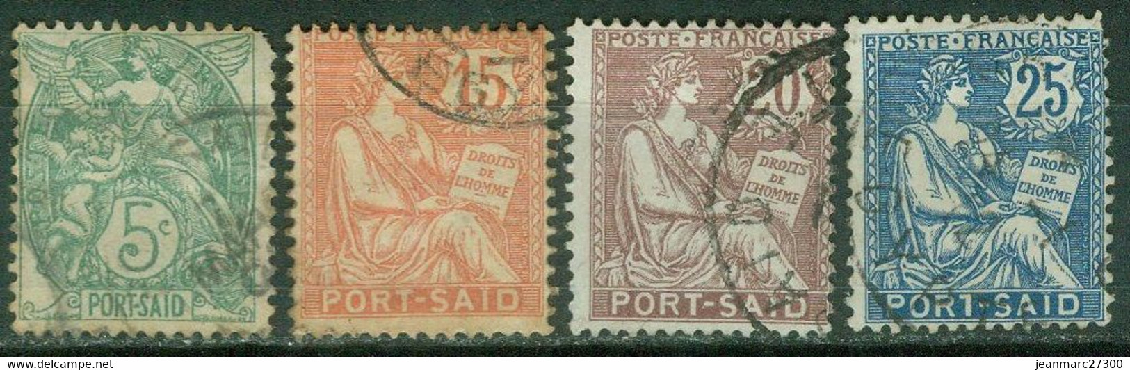 France Colonies - Port Saïd -  Poste  YT 24 A 26 A 27 28 A Oblitéré - Gebraucht
