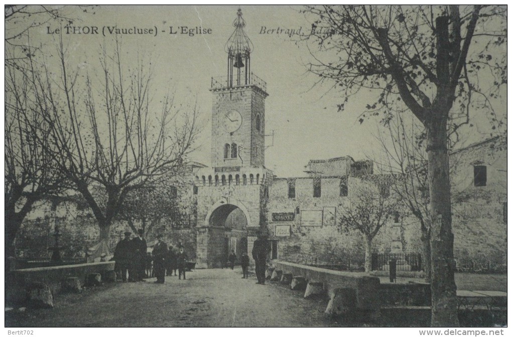 84 -REPRO   LA BELLE EPOQUE - LE THOR - L'église - L'Isle Sur Sorgue