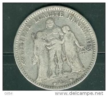 Argent Silver Piece 5 Francs Hercule - 1875 K   - Pic2603 - Altri & Non Classificati