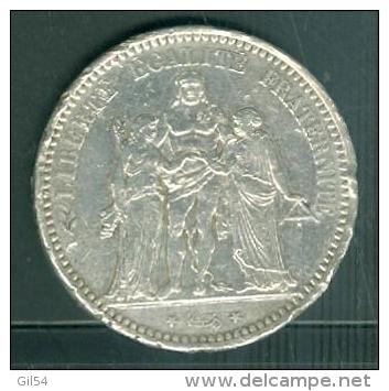 Argent Silver Pièce  5 Fr Hercule 1873 A  - Pic2702 - Autres & Non Classés