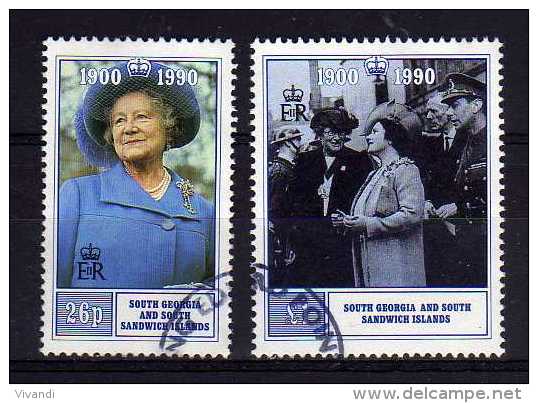 South Georgia &amp; Sandwich Islands - 1990 - Queen Mother 90th Birthday - Used - Georgias Del Sur (Islas)