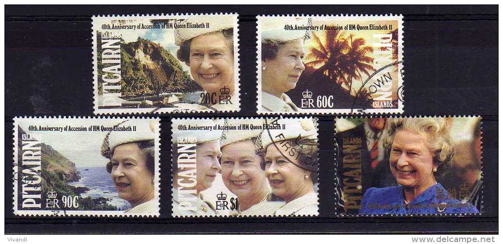 Pitcairn Islands - 1992 - 40th Anniversary Of QEII's Accession - Used - Pitcairn Islands